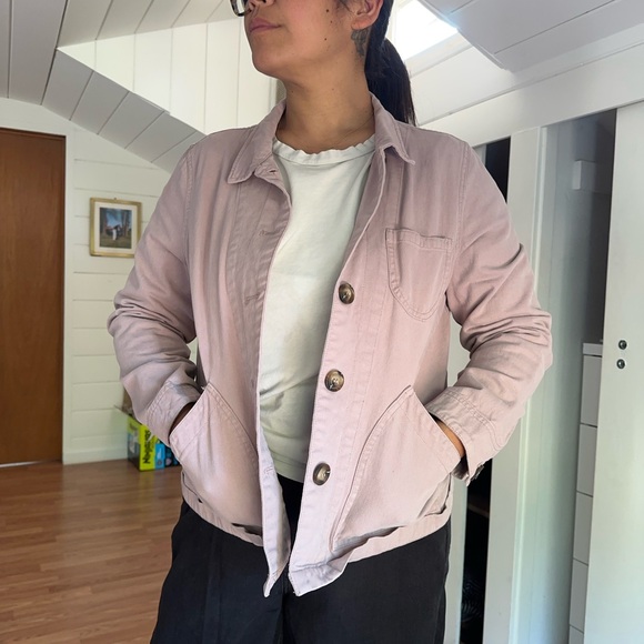 MOD REF Chore Coat size M in mauve - Picture 3 of 5